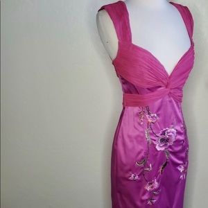 Mandalay Pink Fushia Embroidered Dress size 6